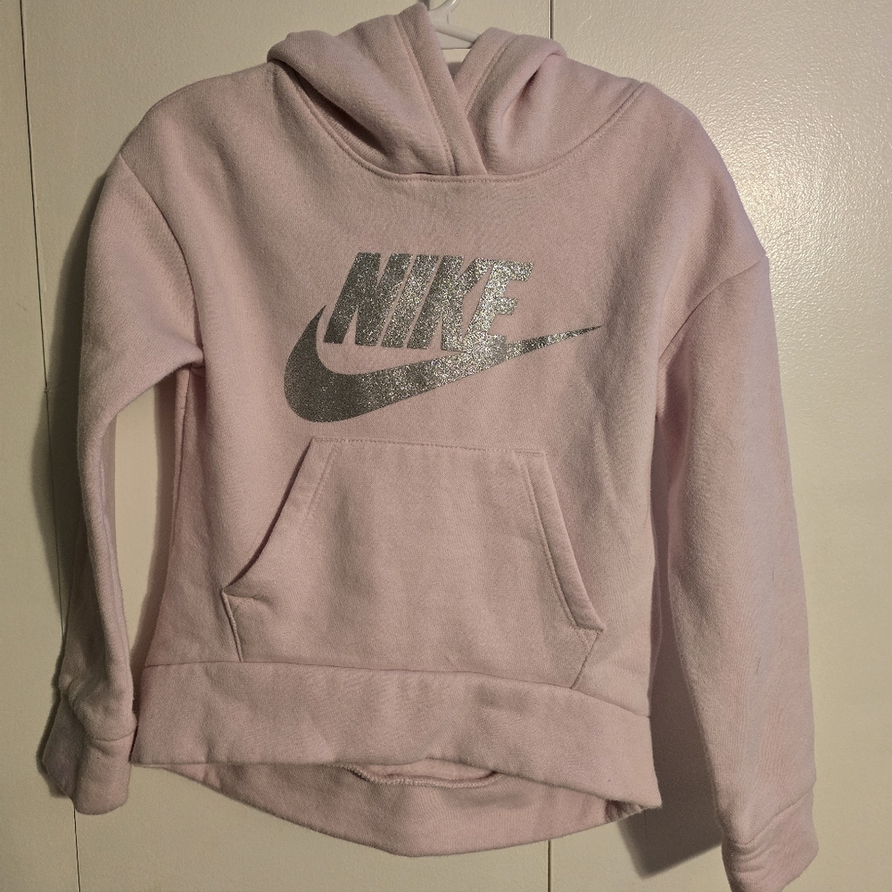 Nike Pink Hoodie with Sparkle Swoosh